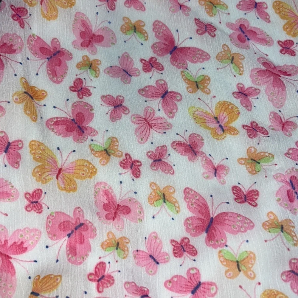 Nannette baby Capri leggings with sleeveless butterfly sheer like bubble top